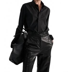 NEW BARBARA BUI poplin long sleeve shirt in blue nuit